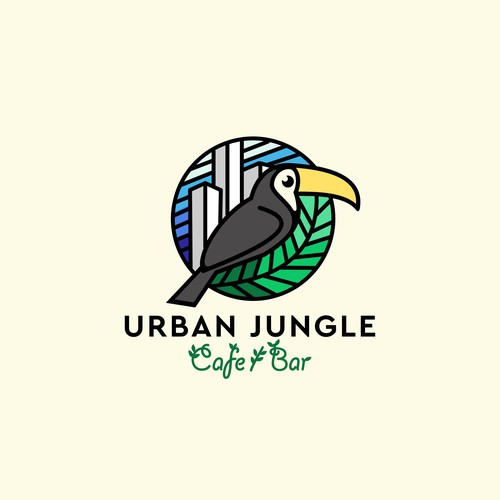 Logo for "Urban Jungle - Bar" - a jungle themed, modern and innovative restaurant Design by Byte&Pixel