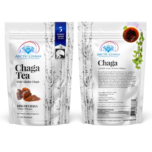 Arctic Chaga Label New Look Design by rembrandtjurin