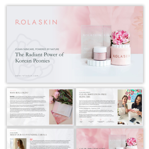 Simple yet sophisticated Presentation Template of a Clean Skincare Brand Design by AndrewDigger