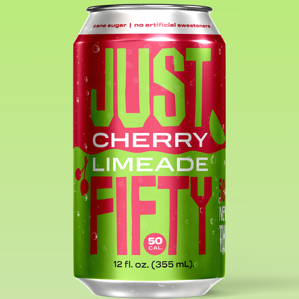 Cherry Limeade Can Design, Just Fifty Beverage Packaging