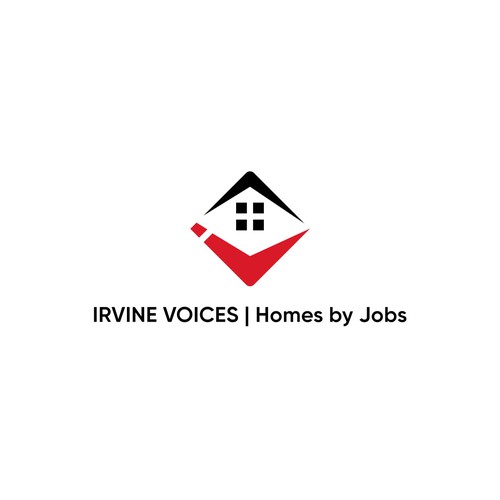 Irvine Voices - Homes for Jobs Logo Design by Ne'Uban