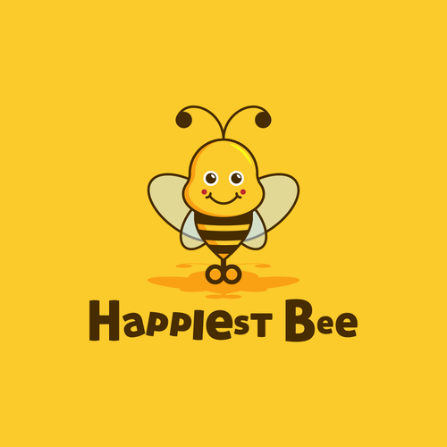 Design a cute, happy logo for Happiest Bee. Design réalisé par MayaDim