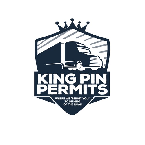 King Pin Permits needs a powerful logo to grab the attention of truck drivers Design by mixi_po