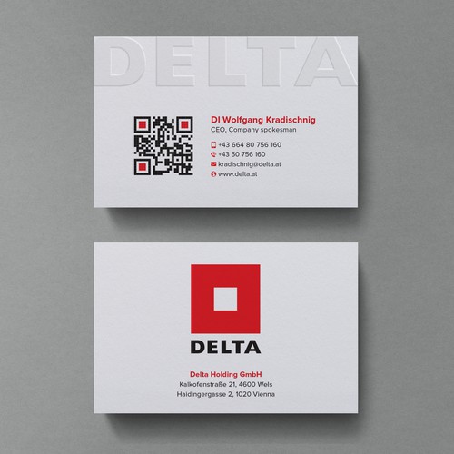 DELTA Business Card Relaunch Design by Birendra Chandra Das