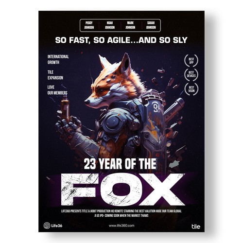Design di Life360 2023 Year of the Fox Poster di Drewmahadi