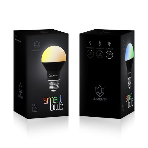 We need to create a sophisticated package for smart lamps. Design by Fabio Rebeschini