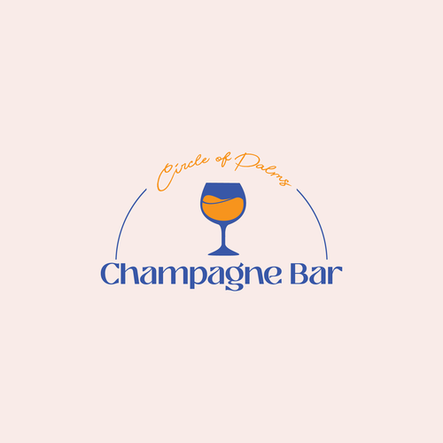 Luxury and modern Champagne Bar logo Design by ABUSAMRA