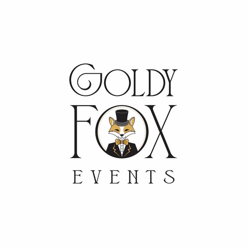 Design a Chic and Stylish Fox Logo for Our Elegant Wedding and Event Rental Business: Goldy Fox Events Design by NewArt777