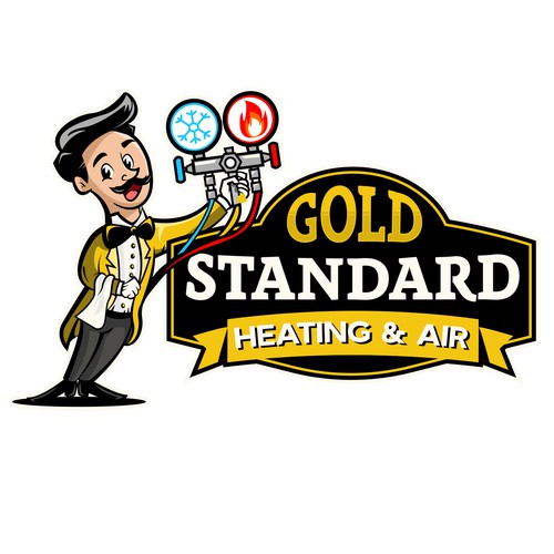 Powerful and Charming Character logo for an Heating and Air Company Design by Bezzot!design