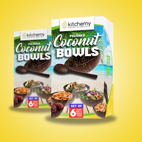 Coconut Bowls - Box Packaging Design Design by JPelo™