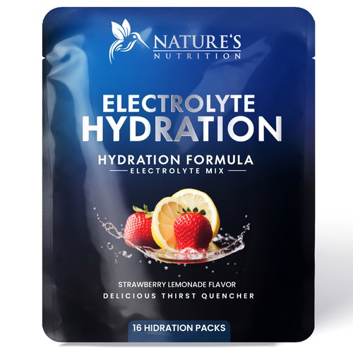 Refreshing Hydration Electrolytes Design Needed for Nature's Nutrition Design by Davi Giolo ★