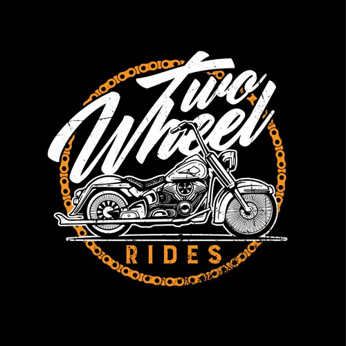 Design Two-Wheel Rides Logo di AlarArtStudio™