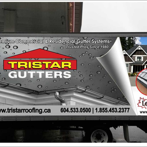 Tristar Gutter truck vehicle wrap (I AM HAVING A PRO INSTALL WRAP) Design by T i f a n y' s