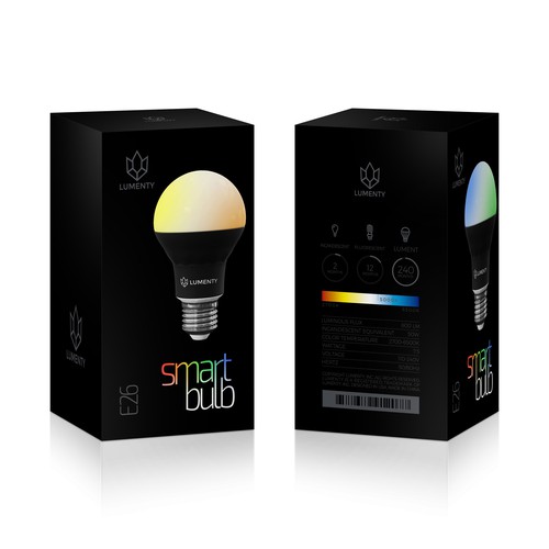 We need to create a sophisticated package for smart lamps. Design by Fabio Rebeschini