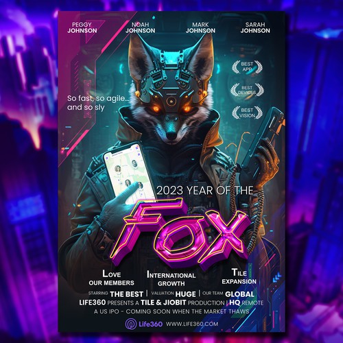 Life360 2023 Year of the Fox Poster Design by Rockinrule