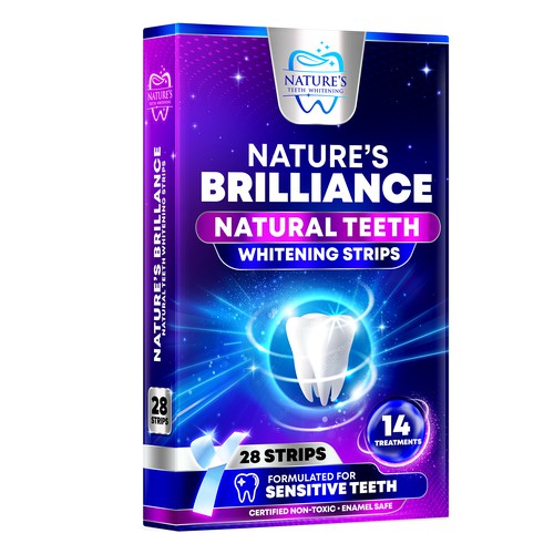 Natural Design Needed for Nature's Brilliance Whitening Strips Design by rembrandtjurin