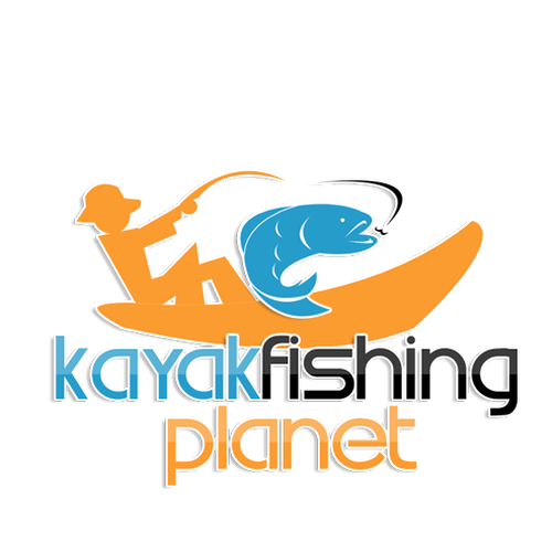 kayak fishing logo