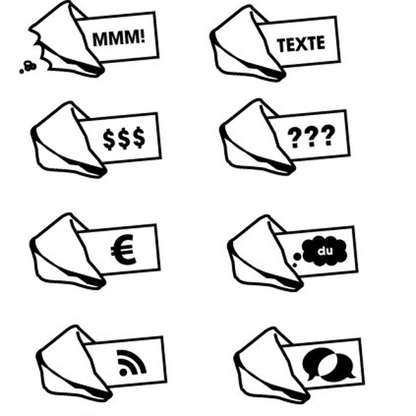 Glückliches Händchen für unsere Glückskekse gesucht! Icons forfortune cookies!