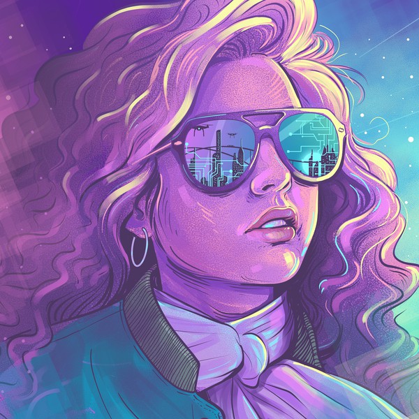 futuristic lady a magazine cover