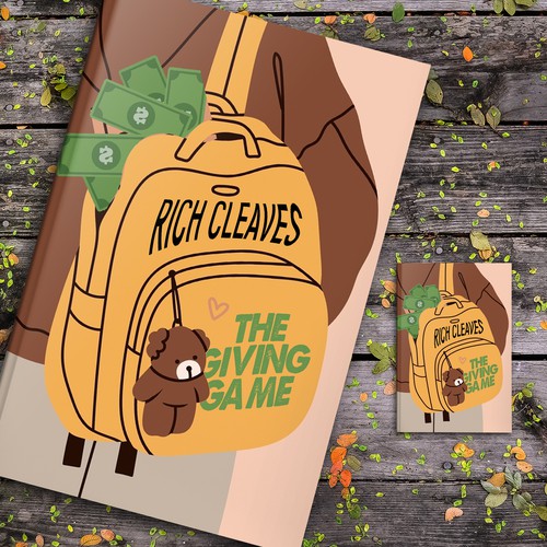 Middle grade book cover design about a kid who has to give away stacks of money Design by Aaniyah.ahmed