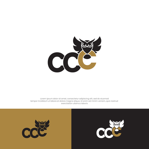 Business service logo with owl symbol Design by ChemcoRD