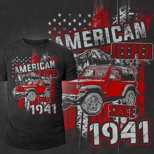 Jeep American Flag Screen Print Tee Jeep Junkie Outdoors Adventure Off Road Jeep Life Free Shipping