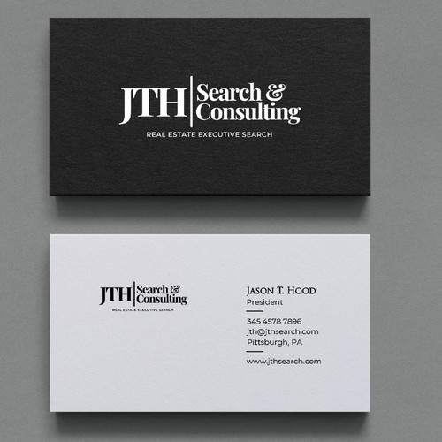 Business Card Design for Executive Search Firm Design by Xclusive16