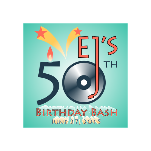 We need a logo for my friend EJ's 50th birthday bash Design by cloudesign.id