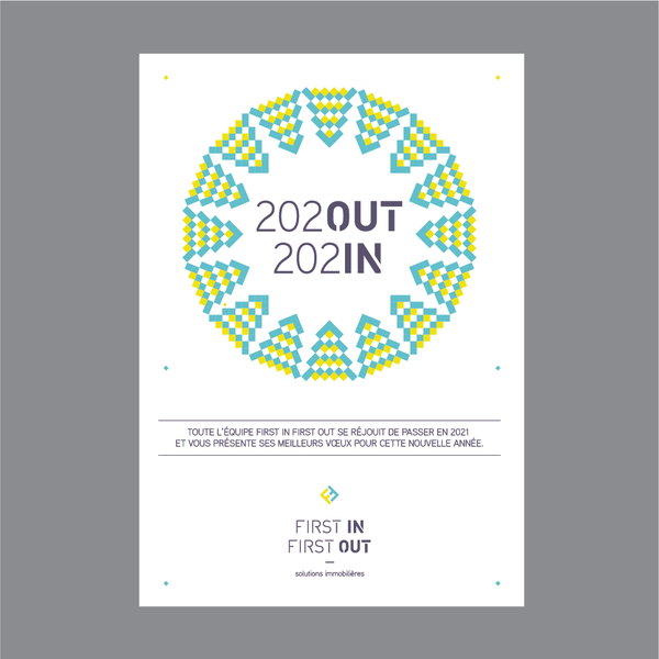 Carte de voeux pour les fêtes de fin d'année.