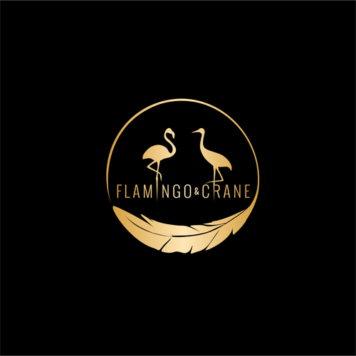 Flamingo & Crane Design by CostinLogopus