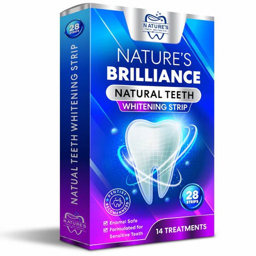 Natural Design Needed for Nature's Brilliance Whitening Strips Design by GenScythe