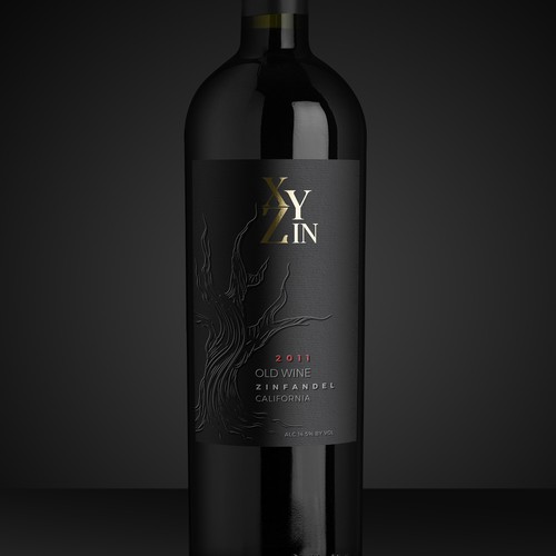 Gothic Old Vine Zinfandel Wine Label Design by Shark1@