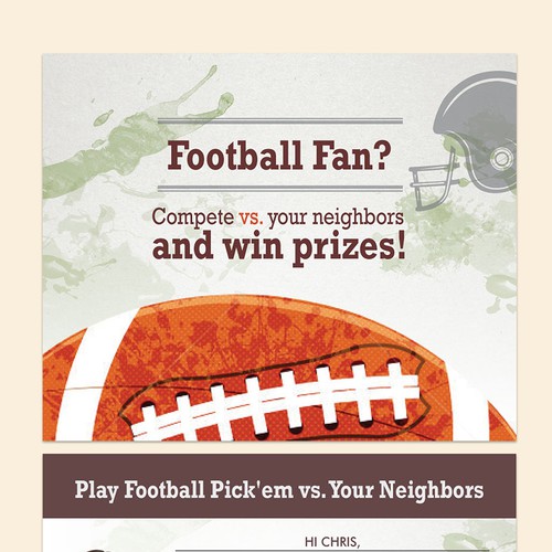 Design a post card for an (american) football pick'em pool, Postcard,  flyer or print contest