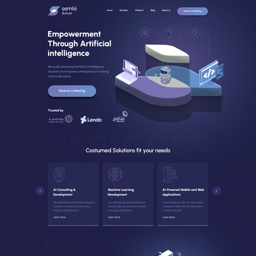 AI/Machine Learning Development Company Homepage Design von designangel07