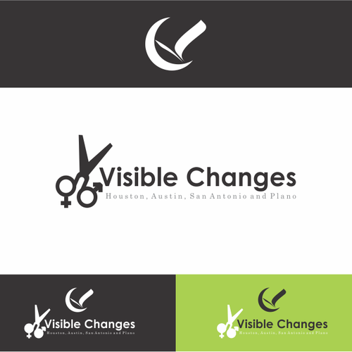 Create a new logo for Visible Changes Hair Salons Réalisé par sarwati