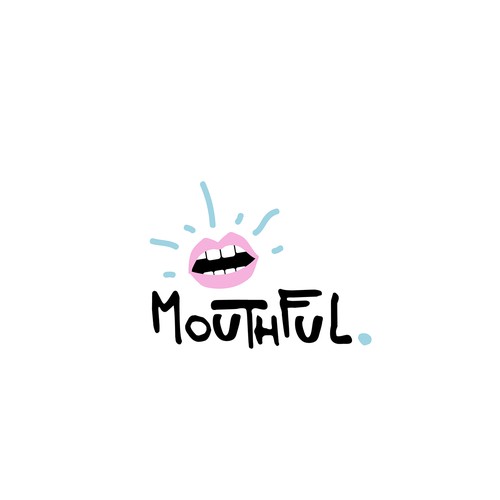 Strong, spunky yet clean logo for mouthful Design by Replika_