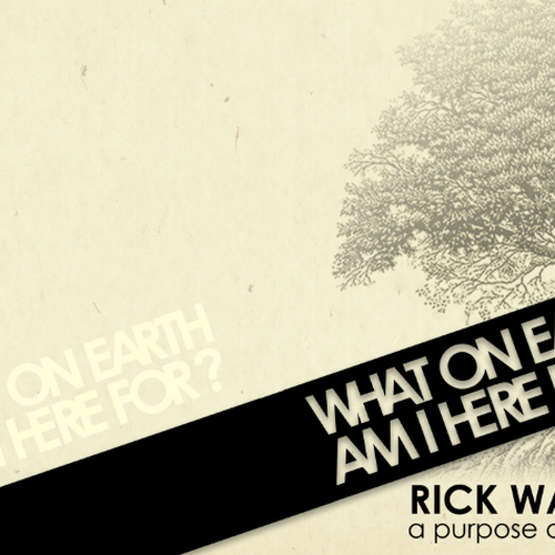 Book cover redesign for "What on Earth Am I Here For? The Purpose Driven Life" by Rick Warren Design by afflatus