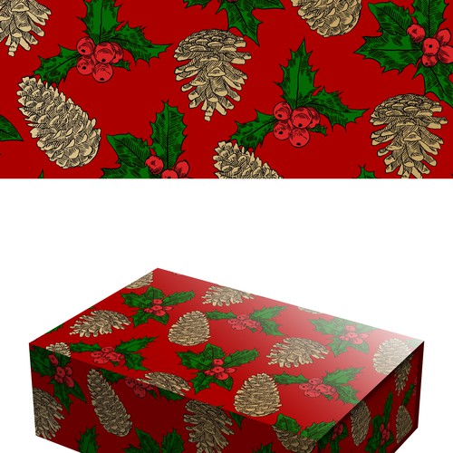 Design Design a Christmas Pattern for Luxury Decorative Gift Boxes por Digital Man ✅