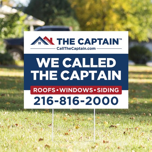 Yard Sign Design - We Called The Captain! Design von SoftSkills