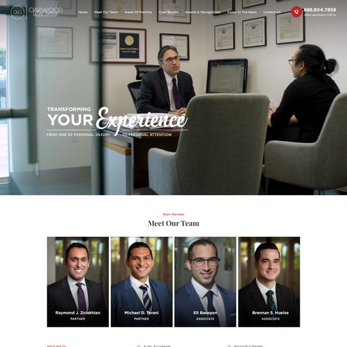 Car Accident Lawyer Landing Page, Mini Site Design by pixelwebplanet