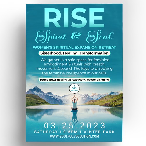 Spiritual Retreat Flyer Design by The Cloud Digital