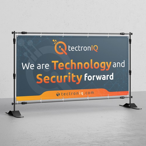 Simple trade show banner for technology company Design by Sketch Media™