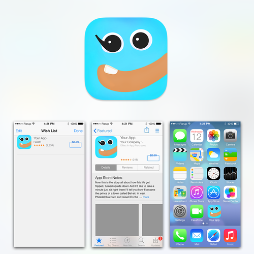 Create a friendly, dynamic icon for a children's storytelling app. Réalisé par fOKS