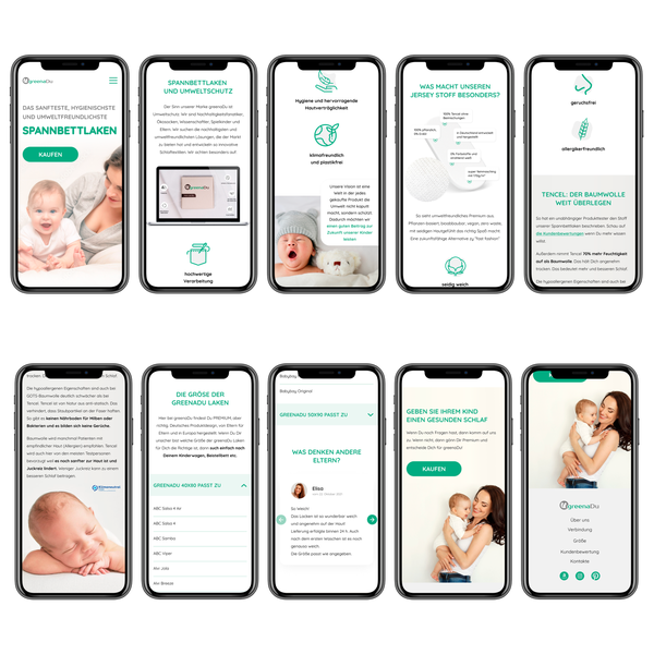 Design by Iryna Cherkova titled "Landing page concerns the greenaDu brand"
