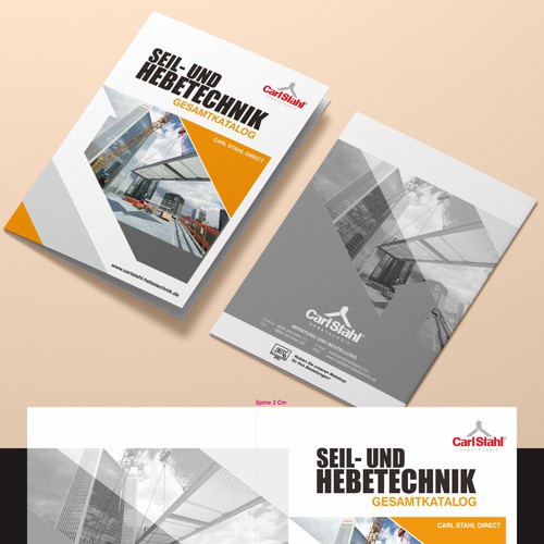 Cover page and back page DIN A4 industrial catalog as standard layout for catalogs Design von nng