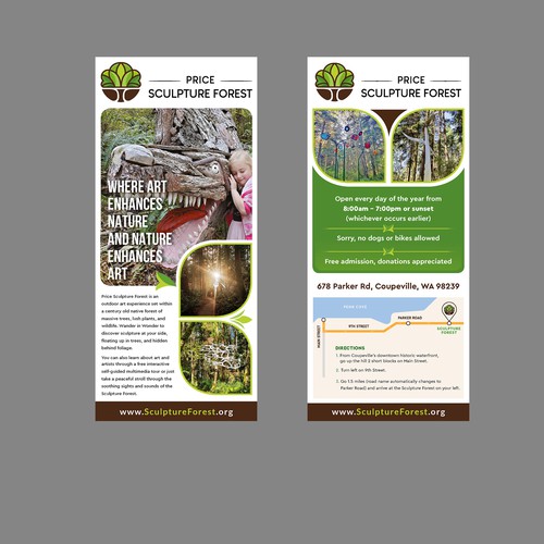 Enticing Rack Card for Unique and Fun Sculpture Park Nature Preserve Design by Krishna Arts