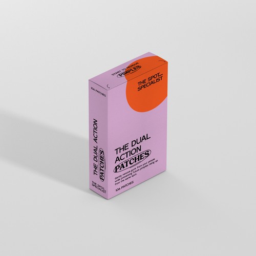 Pimple Patch PACKAGING to appeal to FEMALE BEAUTY user Design by LouLeullieux