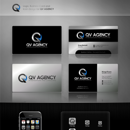 Create the next logo and business card for QV Agency  Design by eko.prasetyo*