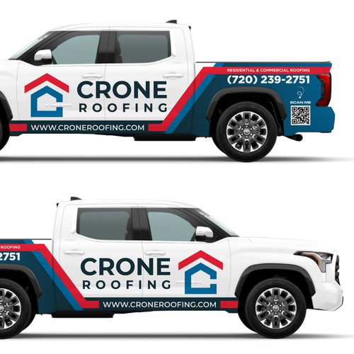 Roofing Contractor Truck Wrap Réalisé par icon89GraPhicDeSign