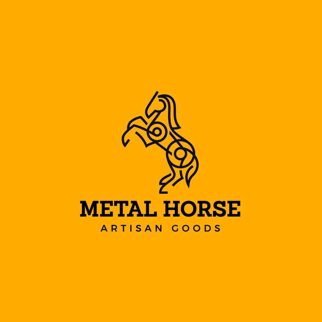 Horseshoe logo with the title 'Metal Horse'
